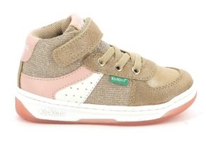 Παιδικά Παπούτσια για Κορίτσια Kickers Kickalien Beige/Pink – ΜΠΕΖ