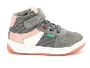 Παιδικά Παπούτσια για Κορίτσια Kickers Kickalien Grey/Pink – ΓΚΡΙ